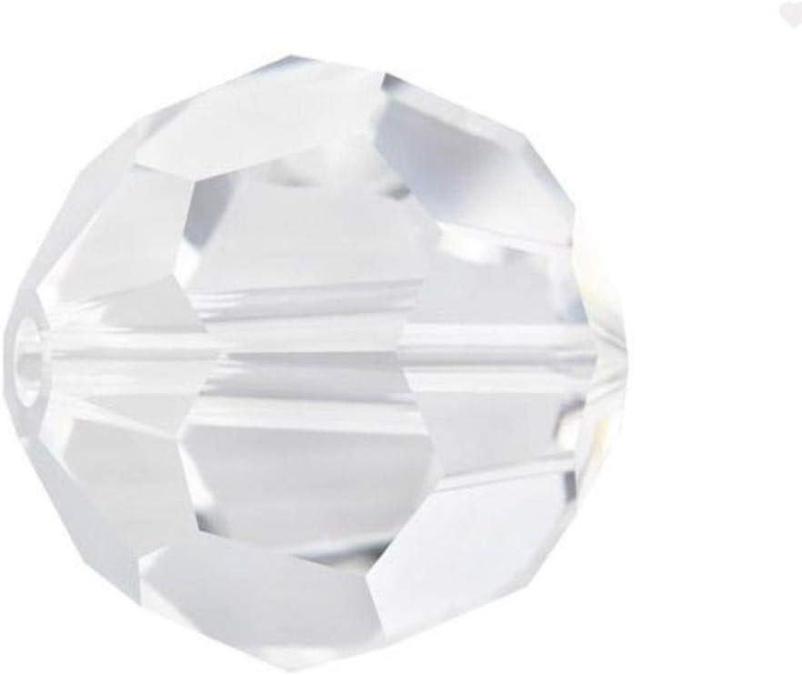 100pcs Austrian 10mm Faceted Loose Round Crystal Beads Crystal Clear Compatible